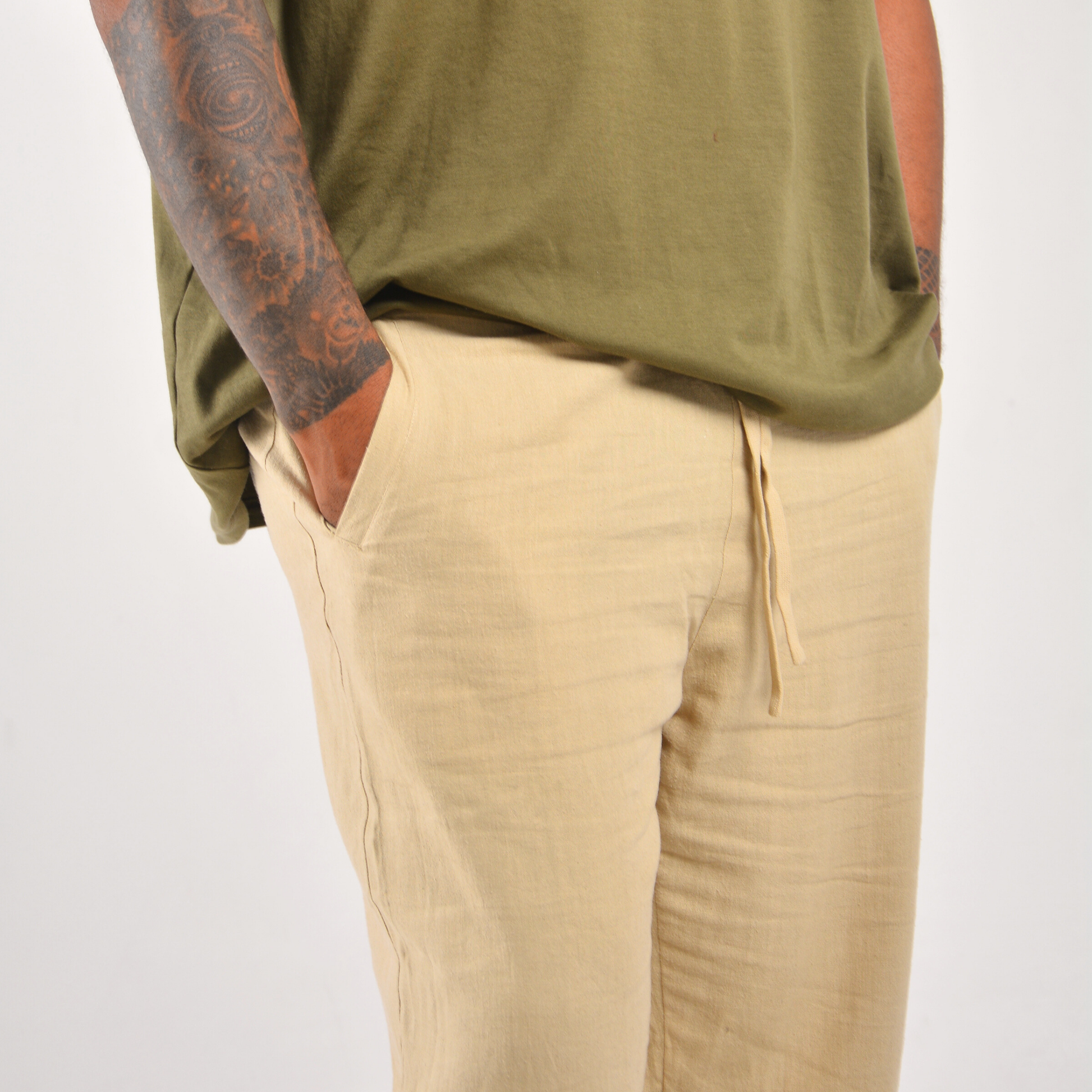 the linen tapered pants